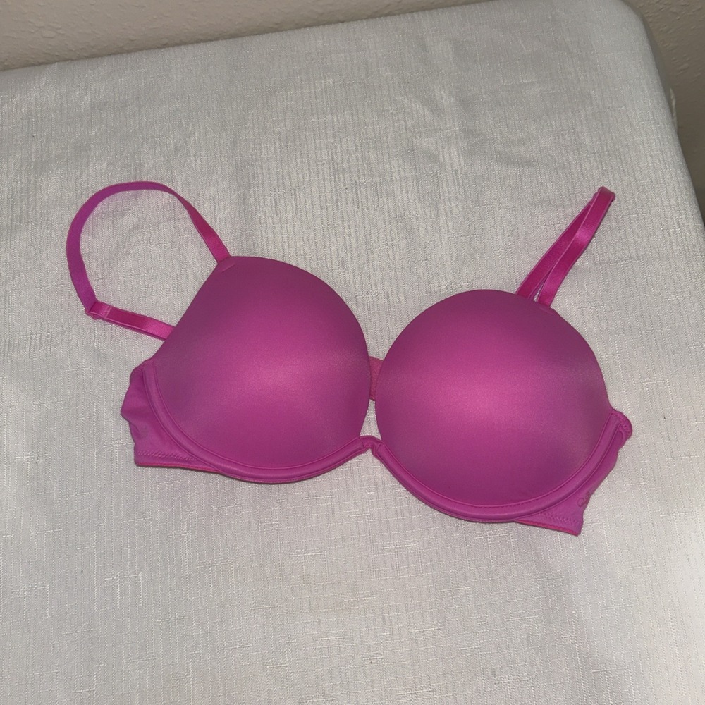 PINK Victoria's Secret Wear Everywhere Super Push Up Bra, 34C, Pink - Picture 3 of 6